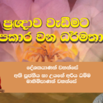 ප්‍රඥාව වැඩීමට උපකාරවන ධර්මතා - ( pragnawa ) Most Ven NaUyane Ariyadhamma Maha Thero